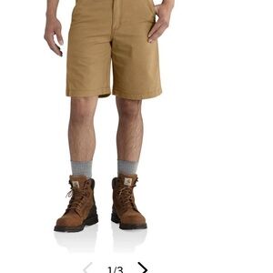 Carhartt Men’s Rugged Flex Relaxed Fit Canvas Work Shorts, Hickory, Size 46